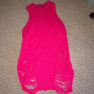 Ripped Sleeveless Sweater